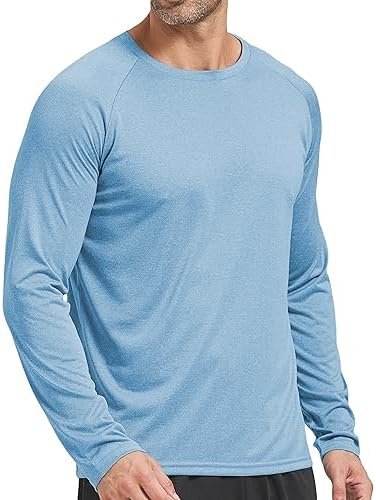 4 Pack Men's Dry Fit T Shirts, Athletic Running Gym Workout Short Long Sleeve Te... - Image 3