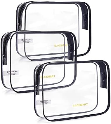 BAGSMART Clear Toiletry Bag, 3-Pack TSA Approved Travel Toiletry Bag Carry On Tr... - Image 2
