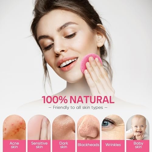50-Count Compressed Facial Sponges for Daily Facial Cleansing and Exfoliating, 1... - Image 6
