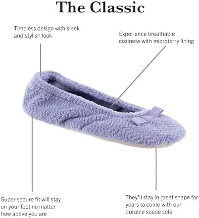 isotoner Women's Moisture Wicking and Suede Sole for Comfort Ballet Flat - Image 3