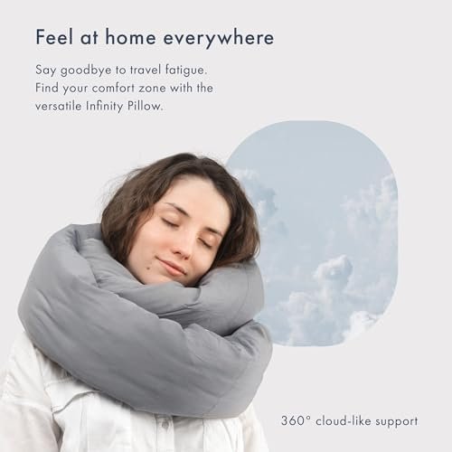 Huzi Infinity Pillow - Travel Neck Pillow - Versatile Soft 360 Support Scarf - M... - Image 3