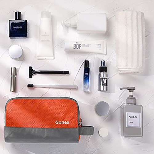 Travel Toiletry Bag Nylon, Gonex Dopp Kit Shaving Bag Toiletry Organizer Orange - Image 7