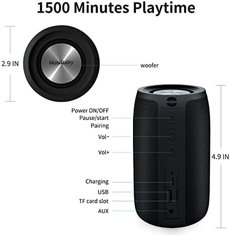 Bluetooth Speaker,MusiBaby Speaker,Wireless,Outdoor,Waterproof,Portable Speaker,... - Image 4