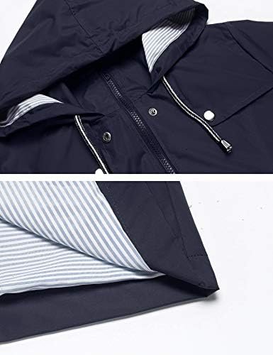 LOMON Raincoat Women Waterproof Long Hooded Trench Coats Lined Windbreaker Trave... - Image 5