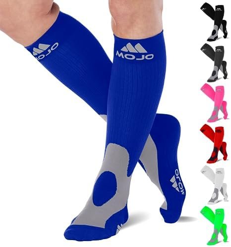 Mojo Unisex Compression Socks 20-30mmHg – Knee High Medical Support for Athletes... - Image 2