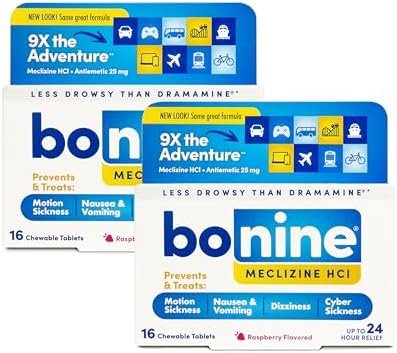 Bonine Non-Drowsy Motion Sickness Relief - 32 Chewable Tablets with Meclizine HC... - Image 2
