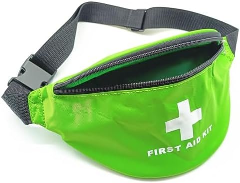First Aid Fanny Pack First Aid Bag Red Travel Rescue Bag Empty Pouch First Respo... - Image 2