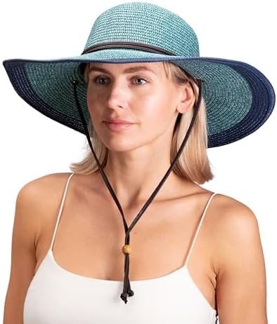 Sloggers Women's Wide Brim Braided Sun Hat with Wind Lanyard - UPF 50+ Maximum S... - Image 4