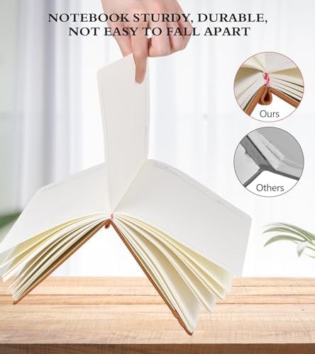 Lined Journal Notebook for Women and Men,Hardcover Leather Journaling Notebook f... - Image 6
