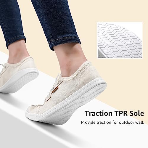 STQ Women Slip On Shoeswith Orthopedic Insole Low Top Classic Fashion Canvas Sne... - Image 6