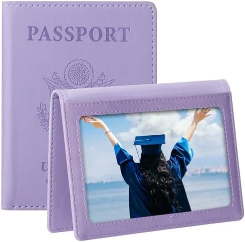 TIGARI Passport Holder for Travel, Slim Passport Cover for Women Men, Leather Pa... - Image 2