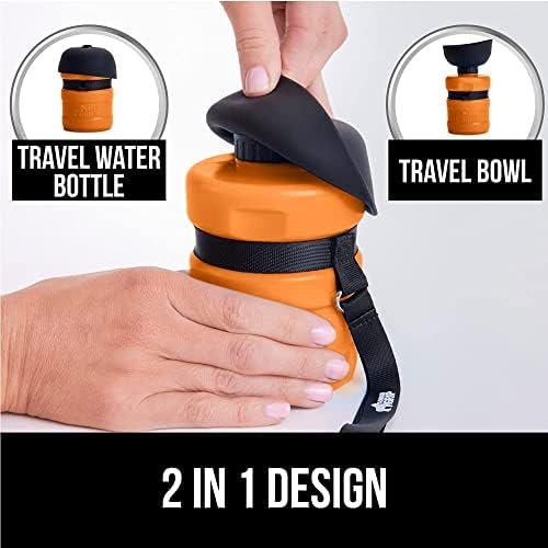 Gorilla Grip No Spill Portable Dog Water Bottle with Built in Bowl, Food Grade S... - Image 4