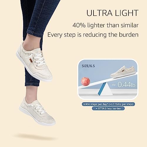 STQ Women Slip On Shoeswith Orthopedic Insole Low Top Classic Fashion Canvas Sne... - Image 5