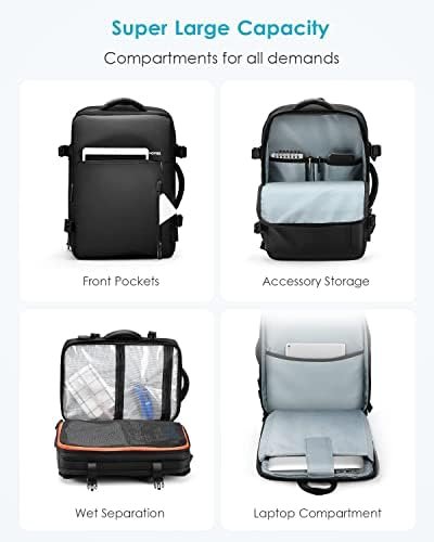 HOMIEE Carry on Luggage 40L Expandable Travel Laptop Backpack Fits 17 Inch Compu... - Image 5