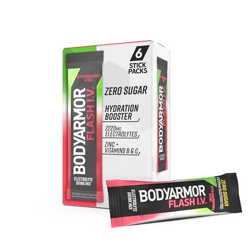 BODYARMOR Flash IV Electrolyte Packets, Strawberry Kiwi - Zero Sugar Drink Mix, ... - Image 2