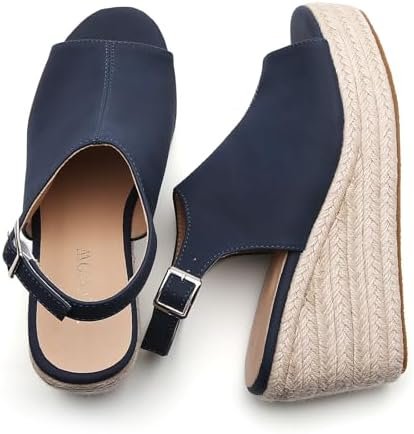 Tilocow Espadrilles Wedges for Women Open Toe Ankle Strap Platform Dressy Casual... - Image 3