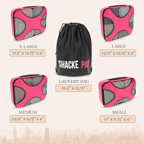 Shacke 5 Set Packing Cubes for Travel Lightweight Luggage Organizer (Precious Pi... - Image 5