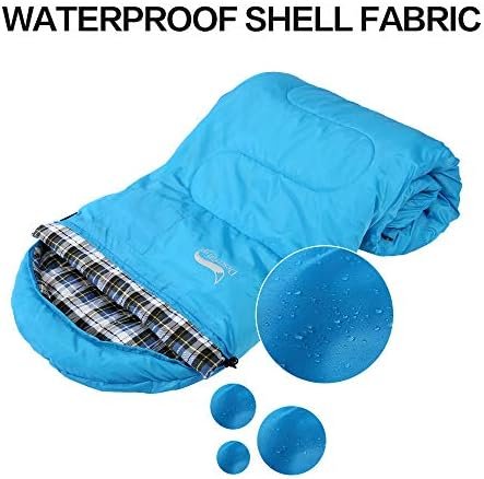 Desert & Fox Cotton Flannel Sleeping Bags with Pillow, 4 Season Warm & Cold Weat... - Image 5