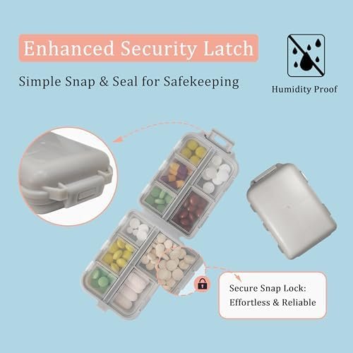 Pill Organizer with Medicine Labels 161 Labels Travel Daily Pill Container Mini ... - Image 5