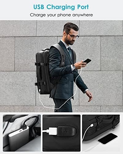 HOMIEE Carry on Luggage 40L Expandable Travel Laptop Backpack Fits 17 Inch Compu... - Image 8