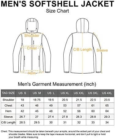 Outdoor Ventures Men's Lightweight Softshell Jacket Fleece Lined Hooded Water Re... - Image 7