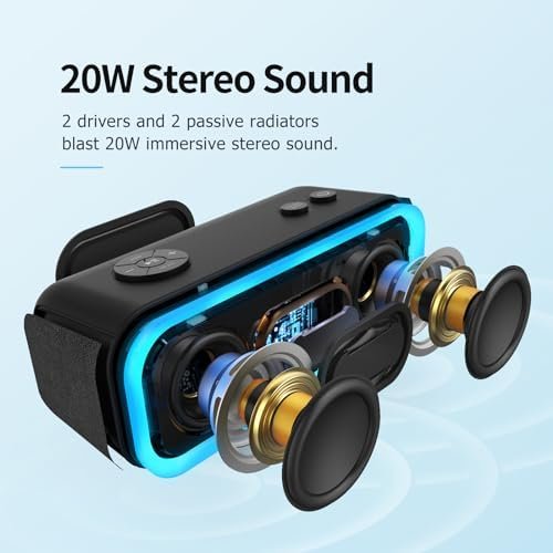 DOSS SoundBox Pro Bluetooth Speaker with 20W Stereo Sound, Active Extra Bass, IP... - Image 3
