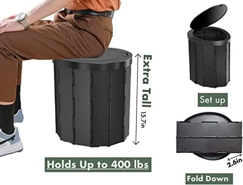 Portable Toilet Kit For Adults, Pop Up Privacy Tent, X Large Camping Folding Toi... - Image 4