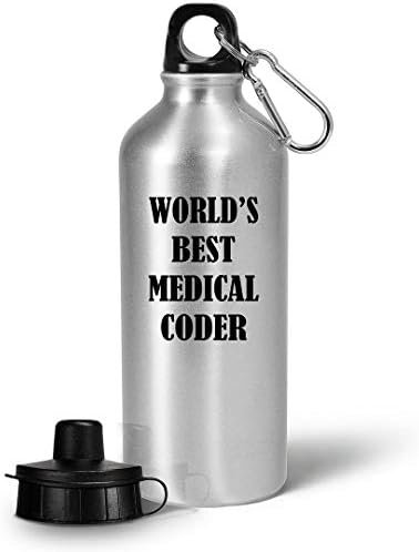 Medical Coder Gifts Water Bottle Tumbler Portable Drinkware - Health Claims Insu... - Image 2