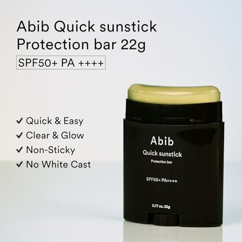 Abib Quick Sunstick Protection Bar SPF50+ 0.77 fl oz/22 g Sun Care, No Whitecast... - Image 3