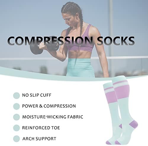 fenglaoda Compression Socks for Women Men 3 Pairs Graduated Compression Support ... - Image 4