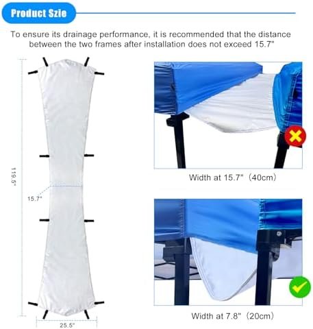 10 Foot Canopy Rain Gutter for Instant Pop Up Canopy, Canopy Tent Drainage Acces... - Image 3
