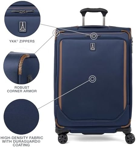 Travelpro Crew Classic Lightweight Softside Expandable Checked Luggage, 8 Wheel ... - Image 4