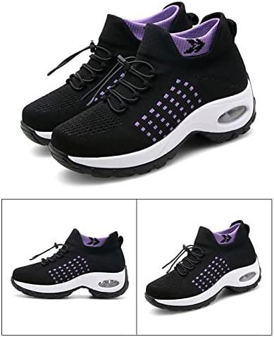 Padgene Women Walking Shoes Sock Sneakers Slip-On Breathable Mesh Trainers Women... - Image 6