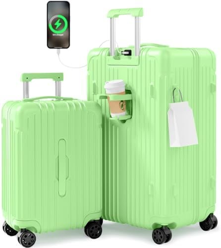 Luggage Sets 2 Piece Suitcase PC+ABS Hardside Double Spinner Wheels TSA Lock Car... - Image 2