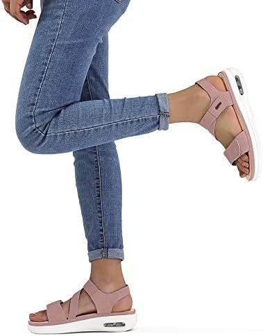 mysoft Women's Summer Walking Sandals Air Cushion Support Platform Ankle Strap S... - Image 4