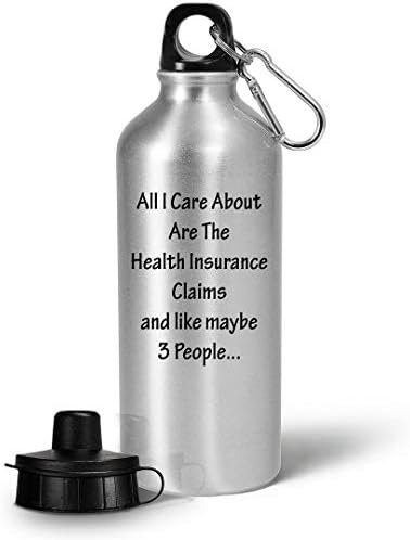 Gifts for Medical Biller Water Bottle Tumbler Portable Drinkware - Health Claims... - Image 2