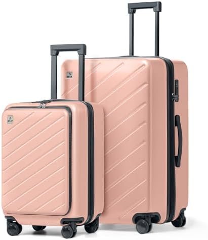 AnyZip Luggage Set 2 Piece Suitcase Set Carry On with Pocket Compartment ABS+PC ... - Image 2