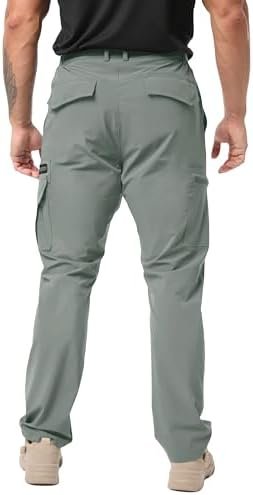 NATUVENIX Hiking Pants Men Lightweight Travel Pants for Men Stretch Mens Cargo W... - Image 3