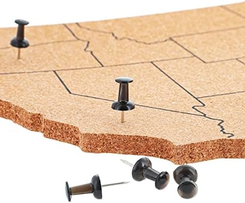 Juvale Cork Board Map of The United States with 10 Pins to Mark Travels, Home an... - Image 6