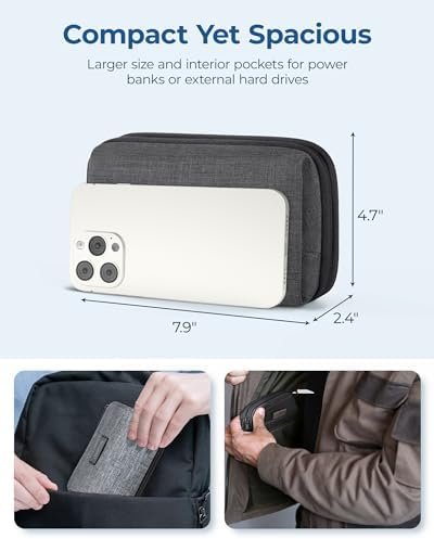 BAGSMART Electronics Organizer Travel Case, Travel Cable Organizer Pouch, Charge... - Image 7