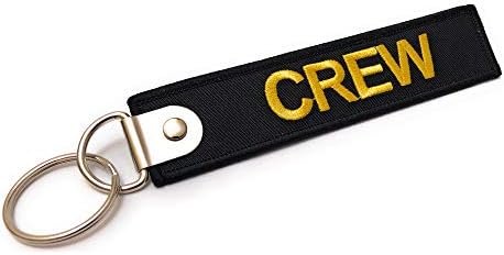 Premium Embroidered Crew Luggage Tag - Black/Yellow - Aviamart® - Image 4