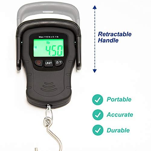 Commercial Grade Heavy Duty Digital 110lb/50kg Capacity Hanging Scale with Backl... - Image 3