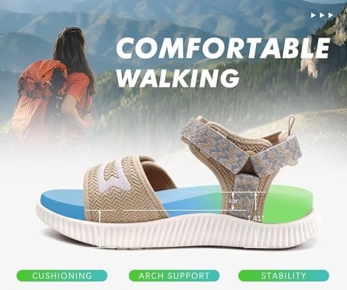KuaiLu Womens Orthopedic Walking Sandals Ladies Recovery Sport Thick Athletic Cu... - Image 9