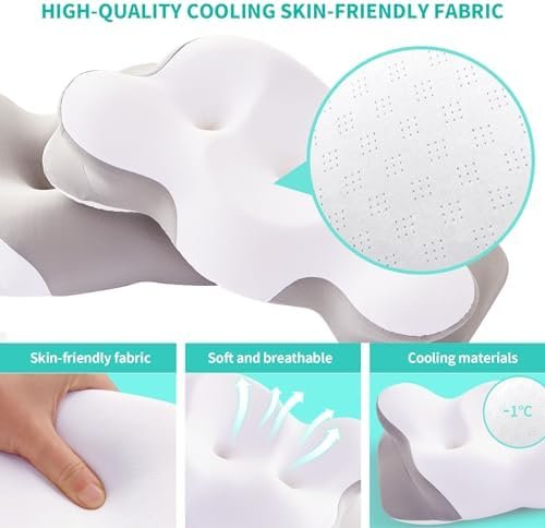 Cervical Neck Pillow, Pillows for Neck and Shoulder Pain, Contour Pillow, Neck P... - Image 5