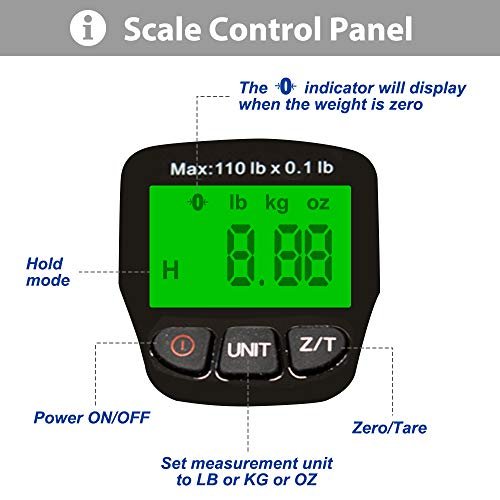 Commercial Grade Heavy Duty Digital 110lb/50kg Capacity Hanging Scale with Backl... - Image 4