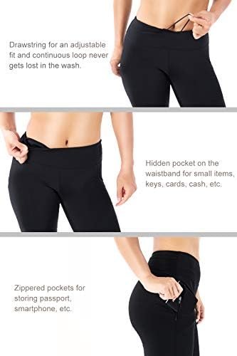 Yogipace,Zip Pockets,Women's Petite/Regular/Tall UPF 50+ Wide Leg Travel Pants C... - Image 5