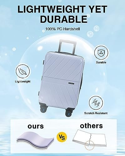 BAGSMART Carry On Luggage 22x14x9 Airline Approved, 20 Inch Lightweight Carry On... - Image 4