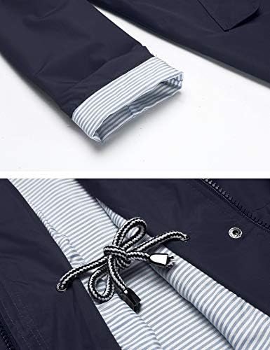LOMON Raincoat Women Waterproof Long Hooded Trench Coats Lined Windbreaker Trave... - Image 6