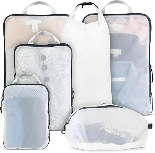 Large Packing Cube Set with See Through Mesh- Compression Packing Cubes Travel O... - Image 2