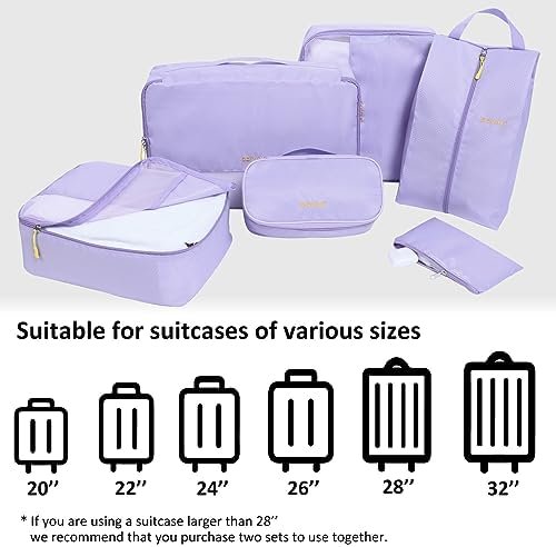 COVAX Packing Cubes for Suitcases, 5 Set Travel Luggage Organizer Bags and Stora... - Image 5